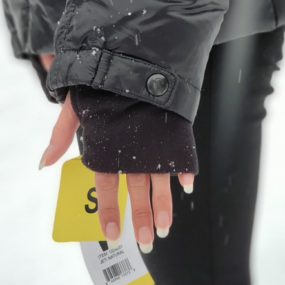 S13 Women's Kylie Faux Fur Trim Puffer Jacket, NWT - Picture 3 of 5